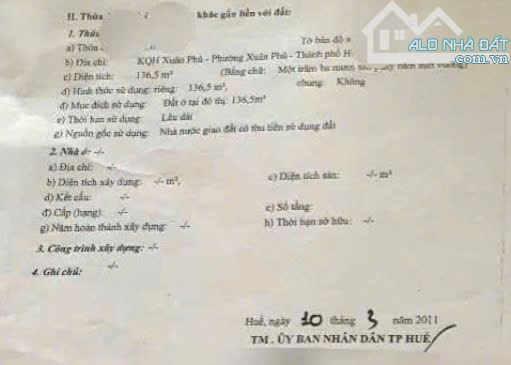 Bán lô đất Mặt tiền HOÀNG LANH – KQH XUÂN  PHÚ – Giá 6xtr/m2 - 4