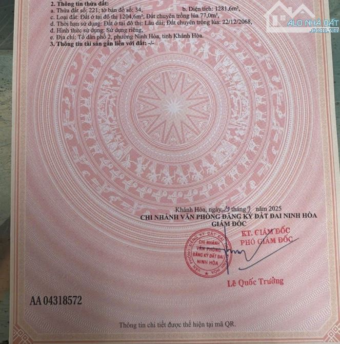 LÔ ĐẤT ĐẸP VUÔNG VẮN TẠI MẶT ĐƯỜNG K10 - ĐINH TIÊN HOÀNG - PHƯỜNG NINH HOÀ🇻🇳✅ - 4