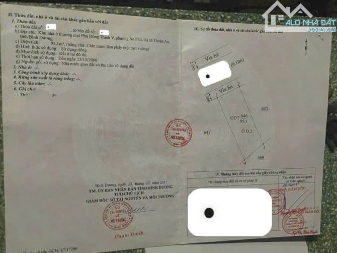 Bán đất ngang 6m KDC gần đường Lê Thị Trung p.An Phú Tp.Thuận An chỉ 3,1 tỉ TL M7813 - 4