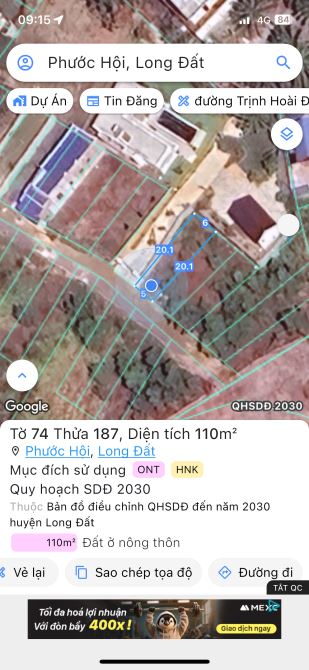 Bán Đất Mặt Tiền Đường Nhựa 8m  Cách Đường ven biển Nguyễn Tất Thành 30 mươi mét Ngang - 5