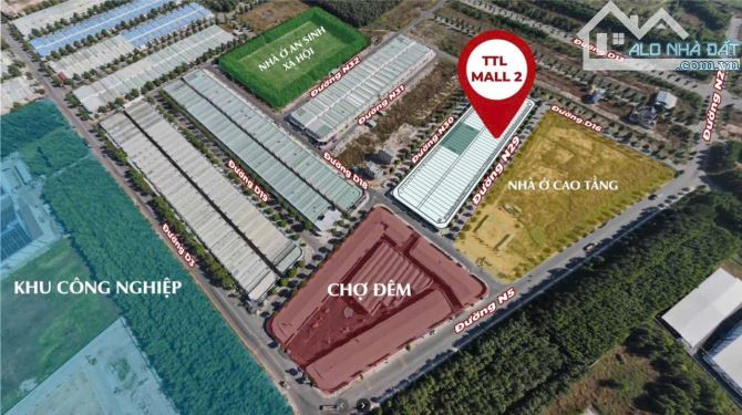 ĐẤT MẶT TIỀN KINH DOANH, TRƯỚC MẶT CHỢ BÀU BÀNG, DÂN CƯ ĐÔNG ĐẦU TƯ BAO LỜI - 5