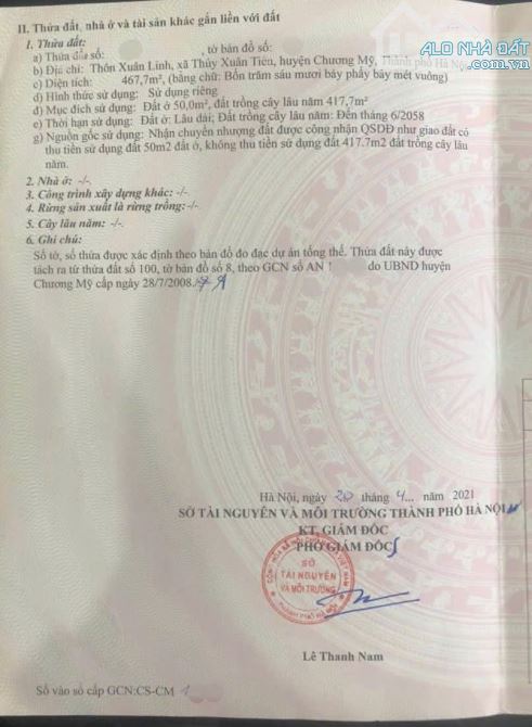 Bán 467m tại trục đường Nhuận Trạch đi Xuân Linh. giá nhỉnh 15,x tr/m - 5
