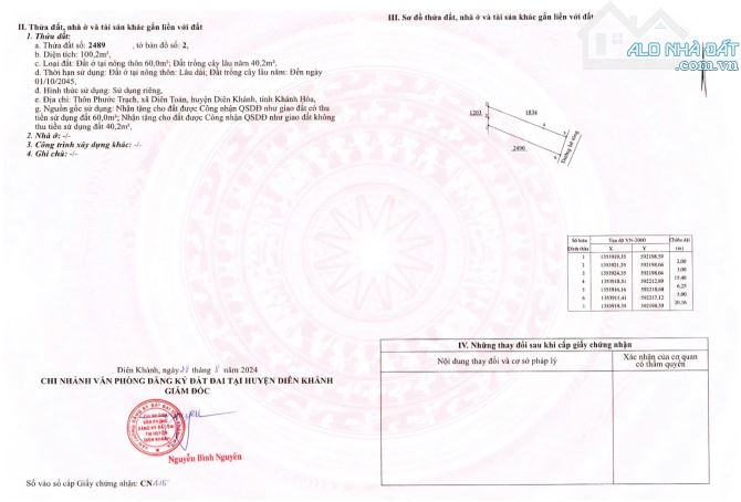 Bán đất gần ubnd, đường ô tô xã Diên Khánh Diên Toàn cũ - 6
