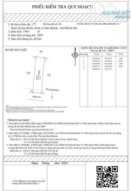 BÁN NHÀ THỊ TRẤN DIÊN KHÁNH 150M NGANG 6M CHỈ 2TY450TR - 7