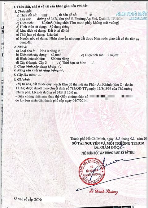 BÁN NHÀ Quận 2 Nhà 3 lầu tặng NT.đối diện công viên Sổ CN Giá TLcc - 8