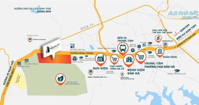 🌟[Chính Chủ] Cần bán 2 lô góc liền kề Megacity, 2 mặt tiền đường QL14, full thổ cư - Thôn - 8