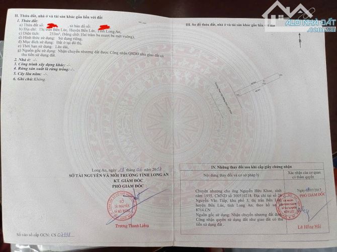 ĐẤT MẶT TIỀN PHAN VĂN MÃNG TT BẾN LỨC DT 233M2 CHỈ 1TỶ 670 TRIỆU - 3