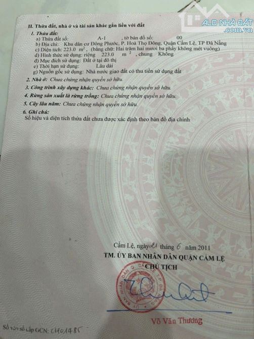 Hai mặt tiền Đường 7m5 Hồ Sĩ Dương & Cẩm Bắc 9. S=223m2 Giá: 11.7 tỷ - 2