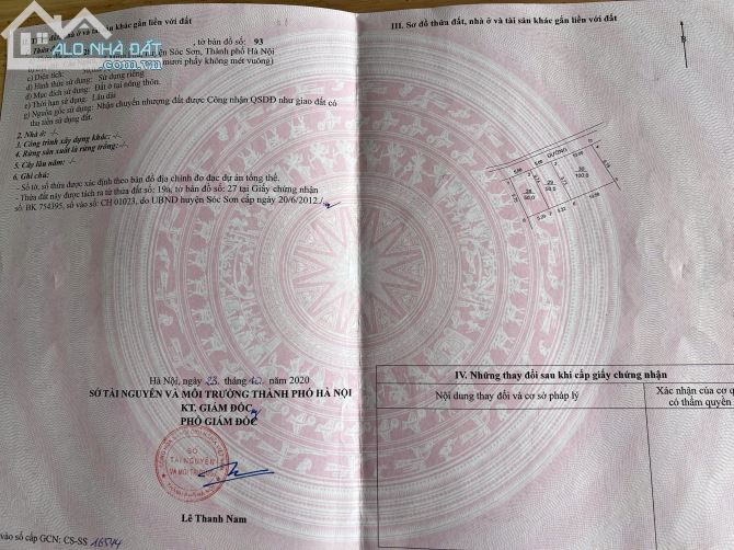 Chính chủ cần bán mảnh đất tại Thôn Phú Hạ, Xã Kim Anh, Huyện Sóc Sơn, Hà Nội