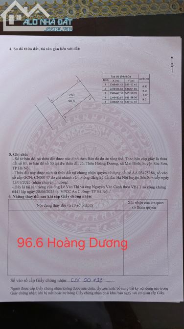 BÁN ĐẤT ĐẸP TẠI HOÀNG DƯƠNG, SÓC SƠN, HÀ NỘI