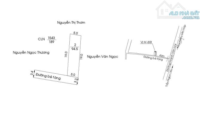 Đất nhánh Huỳnh Văn Luỹ, Phú Mỹ. Dt 5x19 (79tc) giá 2tỷ450 - 3