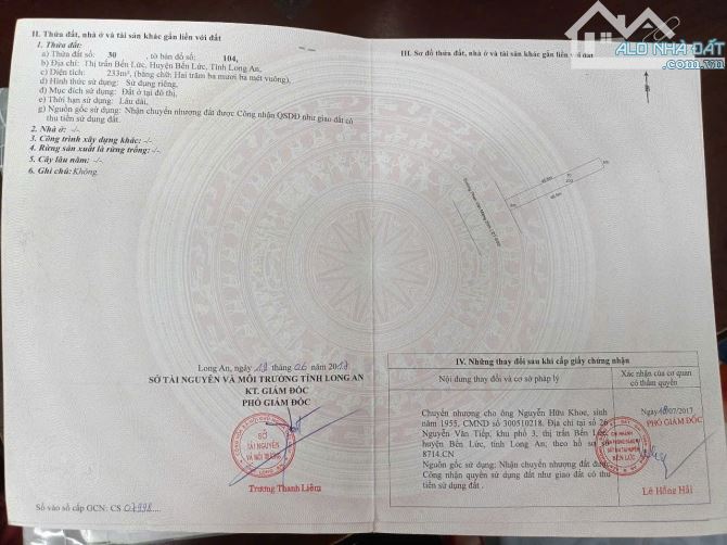 BÁN GẤP 2 LÔ ĐẤT TRUNG TÂM THỊ TRẤN BẾN LỨC – GIÁ CHỈ 11 TỶ (2 LÔ) - 3