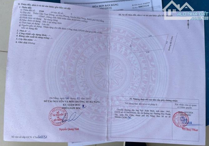 📌📌📌LÀM VIỆC TRỰC TIẾP GIÁ TỐT !!! Bán đất Cẩm Toại Đông, xã Hòa Phong