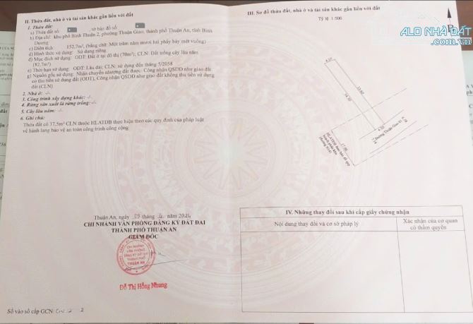 4,5Tỷ TL🔥Bán đất 152,7m2 Mặt Tiền đường Thuận Giao 01 p.Thuận Giao, Tp.Thuận An - 4