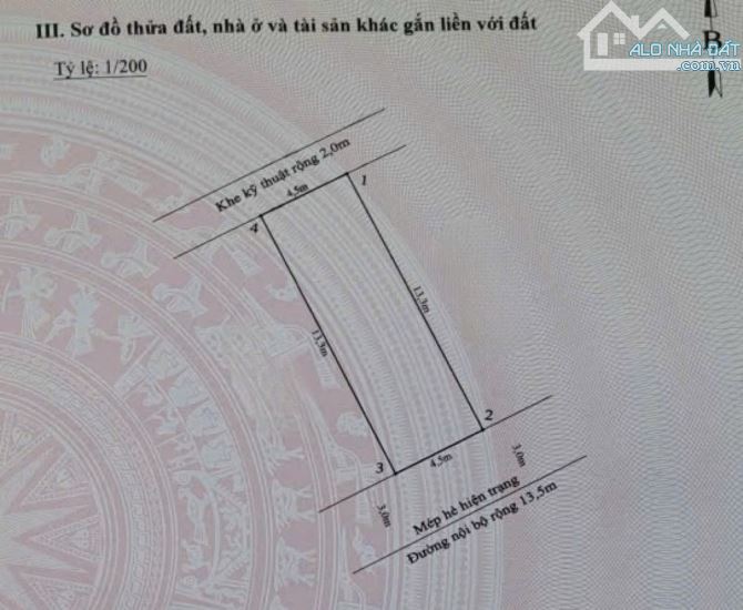 - Bán đất Lô 20B Lê Hồng Phong sau Lạc Hồng - Diện tích: 59.85m2 ngang 4.5m dài 13.3m - Tr - 1