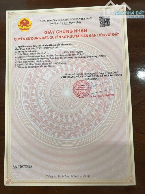 Bán lô đất TPHCM siêu đẹp đường nhựa dận cư đông giá rẻ bèo