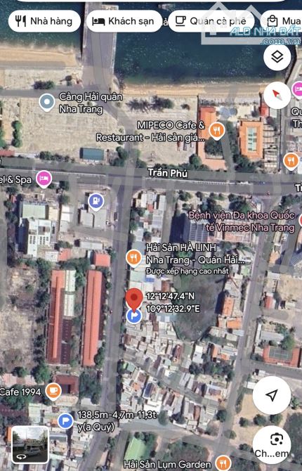 Bán đất măt tiền Tô Hiệu ngag 8m cách biển 210m. Giá 15ty hiện dag cho thuê