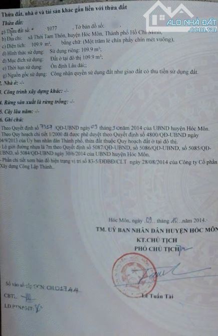 Cần tiền bán gấp căn nhà 109m2 ở phía sau chợ Ba Bầu - Hóc Môn. giá 750 triệu. - 5