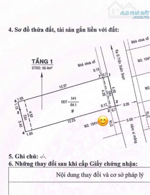 đất thổ cư cạnh Him Lam, Lotte Mart; 4,55x14m xây dựng 5 tầng; không quy hoạch; 6,1 tỷ