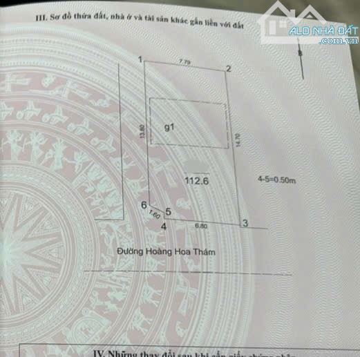 113M2 ĐẤT - MT 7.1M - HOÀNG HOA THÁM - TÂY HỒ - GIÁP BA ĐÌNH - LÔ GÓC - KINH DOANH