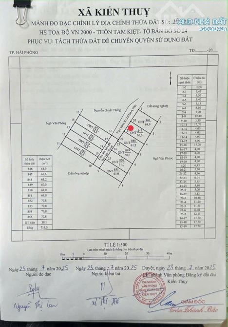 Ngõ đường nhựa sau nhà mặt đường thôn Tam Kiệt, xã Kiến Thụy ngay trung tâm huyện - 5