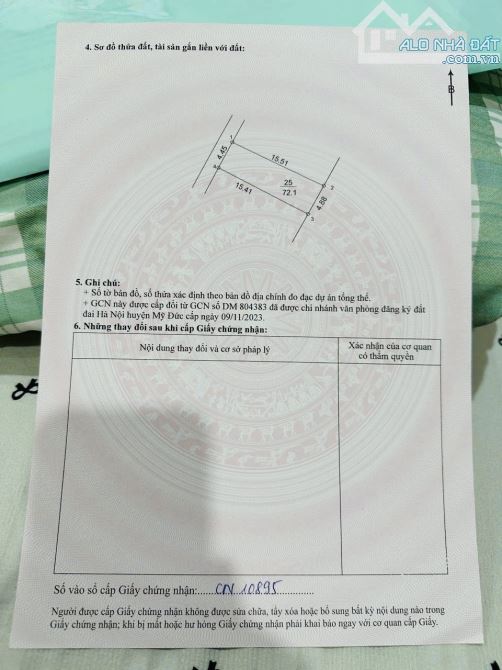 CHỈ 1 TỶ SỞ HỮU ĐẤT SỔ ĐỎ - 72m2 (60m2 thổ cư) - MT4,5m - NỞ HẬU - CÁCH HÀ ĐÔNG 29km - 2
