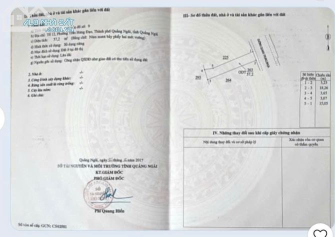 Bán nhà nở hậu mặt tiền đường Quang Trung, phường Trần Hưng Đạo, TP Quảng Ngãi