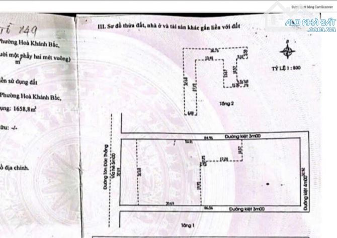 🔥 Đất MT TÔN ĐƯC THẮNG . Gần Ngô Thị Nhậm . Liên Chiểu, Tp Đà Nẵng. - Diện tích: 2800m2