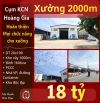 Xưởng 2000m khu Hoàng Gia. VP, PCCC, đường Cont. Full giá 18 tỷ