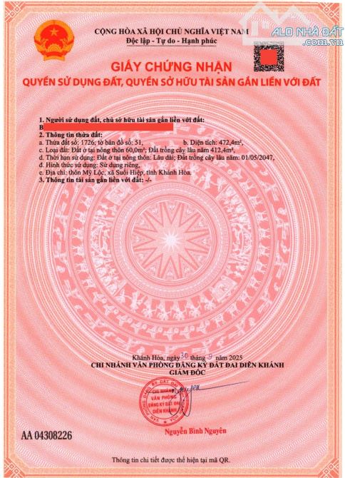 Bán đất Bình Lộc thôn Mỹ Lộc ngay trung tâm xã gần Hương Lộ 39 - 8