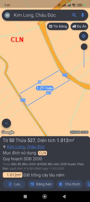 bán 1 sào xã Kim Long, TPHCM đường nhựa 6m khu dân cư - 1