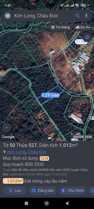 bán 1 sào xã Kim Long, TPHCM đường nhựa 6m khu dân cư - 2