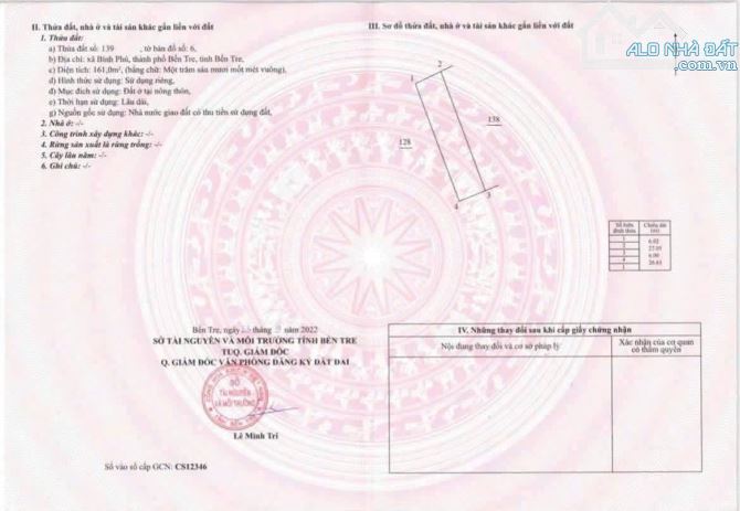 CHỈ 950tr === 161m đất thổ cư 100% - 6
