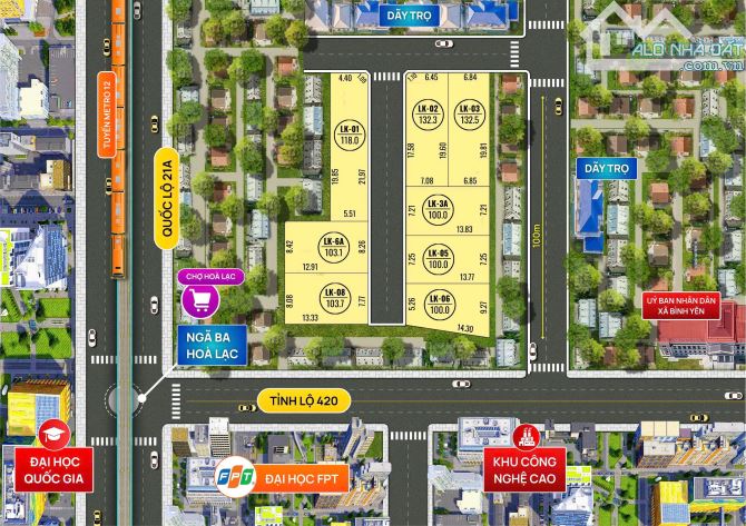 Cần bán lô 100m hàng F0 khu TĐC  Bình Yên