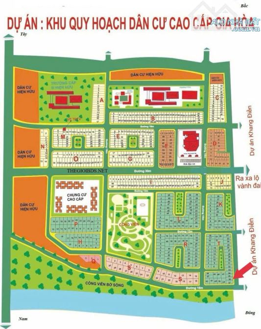 Bán đất biệt thự kdc Gia Hòa đường số 8 Phước Long B Q9 mặt tiền Công viên (200m) 85 tr/m2 - 9