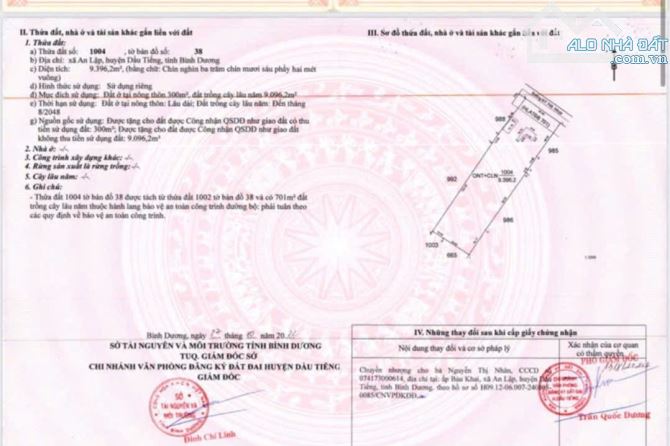BÁN ĐẤT MT DT748, AN LẬP, DẦU TIẾNG, DT:50x186, TC300M2, SHR, GIÁ 15 TỶ - 3