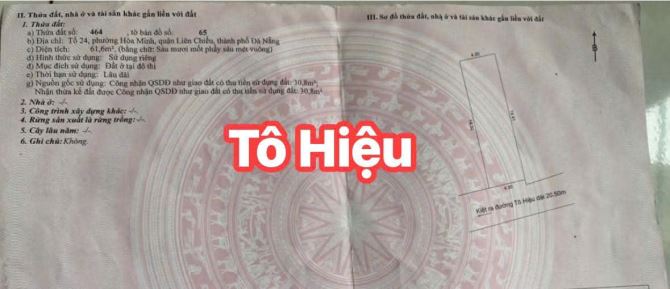 📌📌📌LÀM VIỆC TRỰC TIẾP GIÁ TỐT !!! Bán đất kiệt 282 Tô Hiệu, Hòa Minh - 3