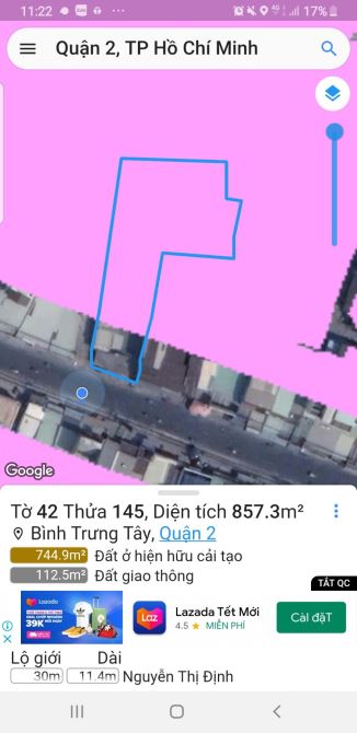 Bán đất mặt tiền Nguyễn Thị Định phường Bình Trưng Tây Quận 2 giá 87,5 tỷ - 4