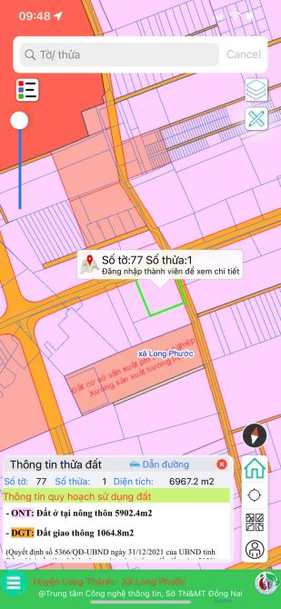 Cần bán lô đất dep nhất long phước . sau tái định cư