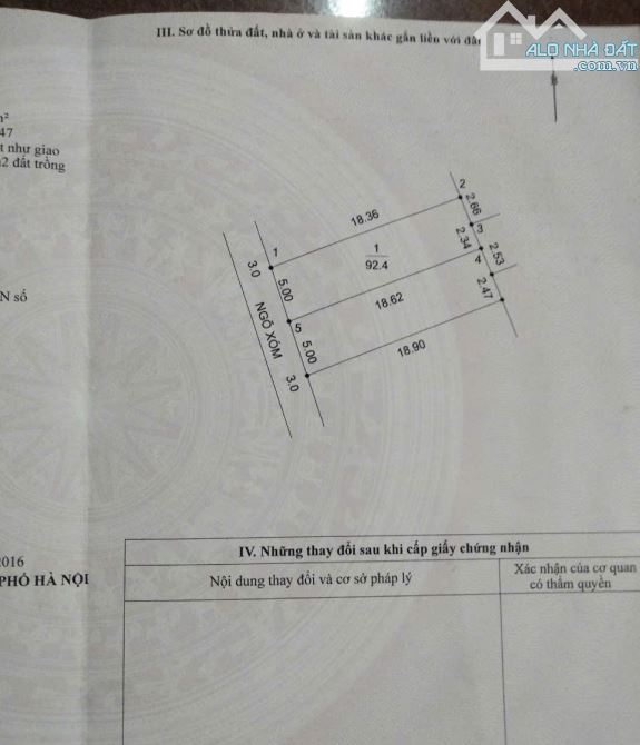 Chuyển nhượng 92,4m sát đường máng 7 Hoàng Diệu, chỉ 1,x tỉ