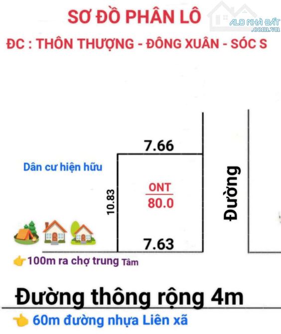 Giá chỉ 2xtr/m2 tại Thanh Thủy, Đông Xuân, Sóc Sơn,Hà Nội giá cho nhà đầu tư