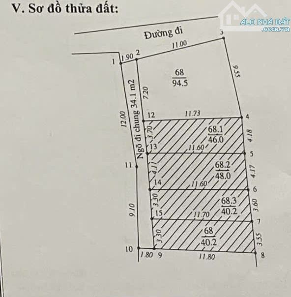 Đất đầu tư chia 4p xây CCMN Lĩnh Nam cách phố 60m