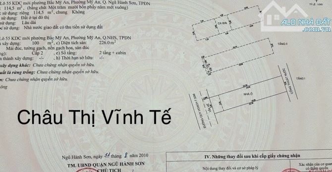 𝐂𝐡𝐚̀𝐨 𝐁𝐚́𝐧}: Căn Nhà 3 tầng MT đường CHÂU THỊ VĨNH TẾ, Gần Bãi Tắm Mỹ Khê