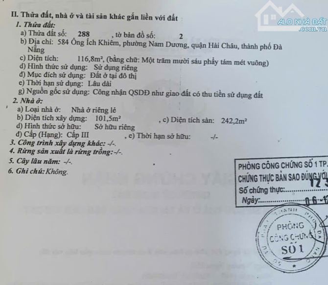 Bán nhà Mặt tiền Ông Ích Khiêm 117m2, ngang 6.3m, 3 tầng gần giao lộ Nguyễn Văn Linh