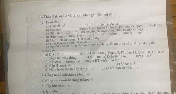 Bán nhà 3 Tầng, Đ. Cách Mạng Tháng 8, Phường 13, Quận 10. Chỉ 4.35 tỷ TL mạnh - 1