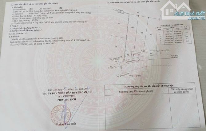 Đất mặt tiền Lý Nhơn, An Thới Đông, Cần Giờ: 18 x 92, giá: 5,7 tỷ. - 1