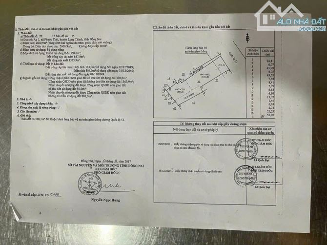 Cần bán 2 sào 6 mặt tiền ql51 giá mềm . Đang cho gạch men thuê - 1