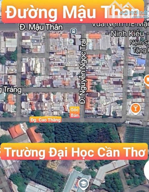 BÁN ĐẤT GÓC 2 MẶT TIỀN ĐƯỜNG NGUYỄN NGỌC TRAI VÀ CAO THẮNG , P. XUÂN KHÁNH , CẦN THƠ - 2