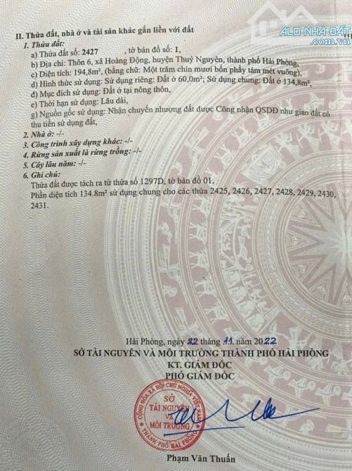 💠 Bán 3 lô đất đẹp trung tâm đường thông tại Hoàng Động- Phường Hoàng Lâm  - Thuỷ nguyên - 2