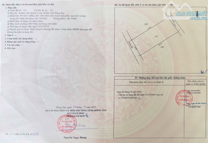 Bán gần 1 sào 2 mt bàu cạn đường liên xã giá mềm - 2